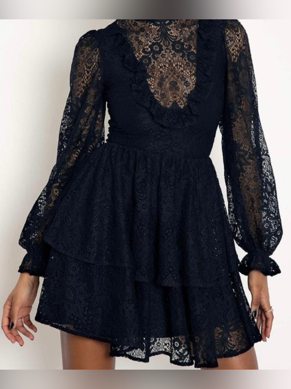 BlackMilk Immortal Lace Tier Dress 🖤 Goth Fairy Witchy Cottagecore